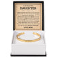 Cuff Bracelet Engraved - To My Bonus Daughter "Always Keep Me In Your Heart"