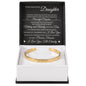 To My Daughter "Always Keep Me In Your Heart" Custom Engraved Cuff Bracelet