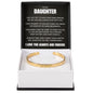 Cuff Bracelet Engraved - To My Daughter "Your Chapter Will Always Be The One I Cherished Most"