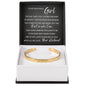 Cuff Bracelet Engraved - To My Beautiful Girl " You Complete Me"