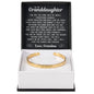Engraved Cuff Bracelet - To My Granddaughter "I Will Love You Always and Forever"