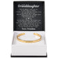 Engraved Cuff Bracelet - To My Granddaughter "You Are Brave, Capable, and Stronger Than You May Realize"