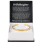 Engraved Cuff Bracelet - To My Granddaughter "Never Give Up"