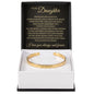 Cuff Bracelet Engraved - To My Daughter "You've Made Me Proud"