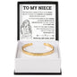 Cuff Bracelet Engraved - To My Niece "Hold This Bracelet Close, And Let It Feel Like I'm Hugging You"