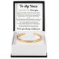 Cuff Bracelet Engraved - To My Niece "Learn To Love Yourself"