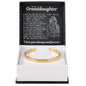Engraved Cuff Bracelet - To My Granddaughter "You Taught Me How to Love"