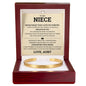 Cuff Bracelet Engraved - To My Niece "Never Forget That I Love You Forever"