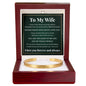 Cuff Bracelet Engraved - To My Wife "Never Forget How Much I Love You"