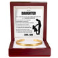 Cuff Bracelet Engraved - To My Daughter "Feel My Love Around You"
