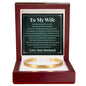 Cuff Bracelet Engraved - To My Wife "Thank You For Always Being By My Side"