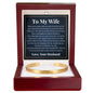 Cuff Bracelet Engraved - To My Wife "Thank You For Being My Partner"