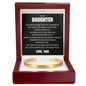Cuff Bracelet Engraved - To My Daughter "You Bring Joy to My Heart"
