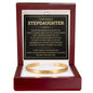 Cuff Bracelet Engraved - To My Badass Stepdaughter "I Will Forever Be Here For You"