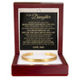 Cuff Bracelet Engraved - To My Daughter "Never Forget How Much I Love You"