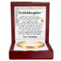 Engraved Cuff Bracelet - To My Granddaughter "You're Never Truly Alone"