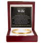 Cuff Bracelet Engraved - To My Gorgeous Wife "I Love You With My Whole Heart"