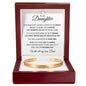 Cuff Bracelet Engraved - To My Daughter "Never Give Up. I Believe In You"