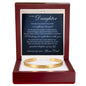 Cuff Bracelet Engraved - To My Daughter "I'll Always Be Right There With You"
