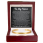 Cuff Bracelet Engraved - To My Niece "You Brought A Meaning To My Life"
