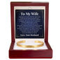 Cuff Bracelet Engraved - To My Wife "I Love You To The Moon and Back"