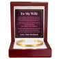 Cuff Bracelet Engraved - To My Wife "I Can't Imagine My Life Without You"