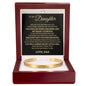 Cuff Bracelet Engraved - To My Daughter "You Gave My World Meaning and My Heart A Purpose"