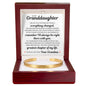 Engraved Cuff Bracelet - To My Granddaughter "Remember I'll Always Be Right There With You"