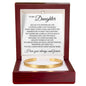 Cuff Bracelet Engraved - To My Daughter "You Will Always Be My Heart and My Home"