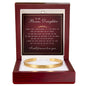 Cuff Bracelet Engraved - To My Bonus Daughter "Life Gave Me The Gift of You"