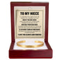 Cuff Bracelet Engraved - To My Niece "I'll Be Right There In Your Heart"
