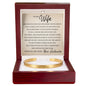 Cuff Bracelet Engraved - To My Wife "Meeting You Was Fate"