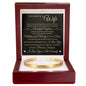 Cuff Bracelet Engraved - To My Wife "I Love You With All My Heart"