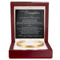 Cuff Bracelet Engraved - To My Daughter "Never Forget That I Love You"