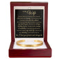 Cuff Bracelet Engraved - To My Wife "Thank You For Always Standing By Me"