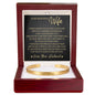 Cuff Bracelet Engraved - To My Beautiful Wife "I Can't Live Without You"