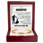 Cuff Bracelet Engraved - To My Daughter "Never Give Up. I Believe In You"