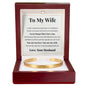 Cuff Bracelet Engraved - To My Wife "Never Forget That I Love You"