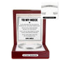 Cuff Bracelet Engraved - To My Niece "You Will Always Carry A Piece of Me"