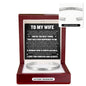 Cuff Bracelet Engraved - To My Wife "You Are The Best Thing That Has Ever Happened To Me"