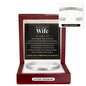 Cuff Bracelet Engraved - To My Gorgeous Wife "I Love You With My Whole Heart"