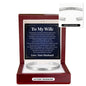 Cuff Bracelet Engraved - To My Wife "I Love You To The Moon and Back"