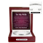 Cuff Bracelet Engraved - To My Wife "I Can't Imagine My Life Without You"