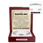 Cuff Bracelet Engraved - To My Beautiful Wife "The Love Of My Life"