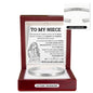 Cuff Bracelet Engraved - To My Niece "Hold This Bracelet Close, And Let It Feel Like I'm Hugging You"