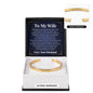Cuff Bracelet Engraved - To My Wife "I Love You To The Moon and Back"
