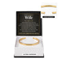 Cuff Bracelet Engraved - To My Gorgeous Wife "I Love You With My Whole Heart"