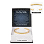 Cuff Bracelet Engraved - To My Wife "Thank You For Being My Partner"