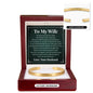 Cuff Bracelet Engraved - To My Wife "Thank You For Always Being By My Side"