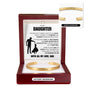 Cuff Bracelet Engraved - To My Daughter "Never Give Up. I Believe In You"